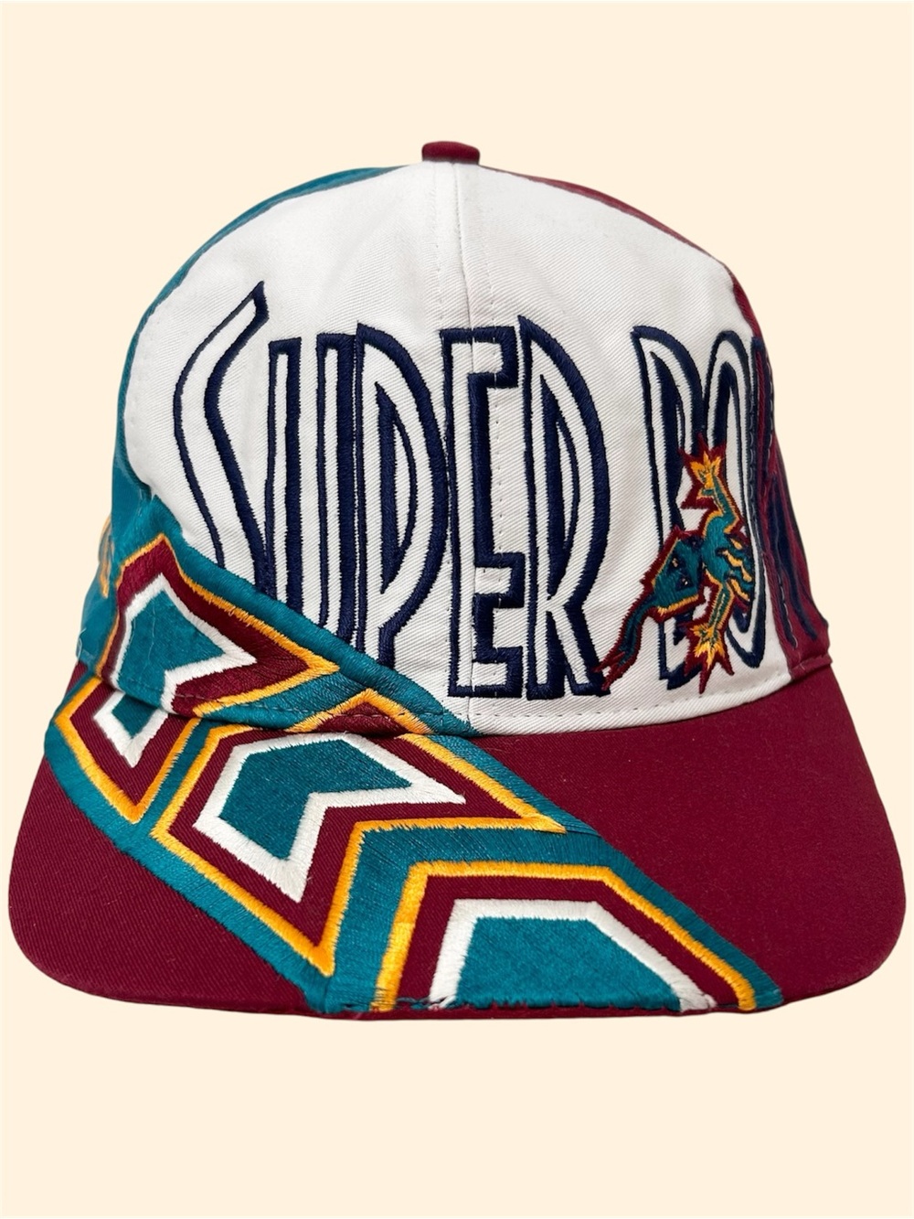 Vintage 90s Logo 7 1996 NFL Super Bowl 30 Aztec Embroidery Hat Cap Rare